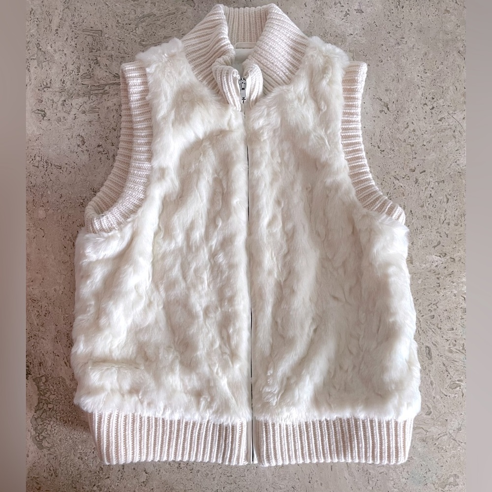 🍁50% Off Rdy 4 Fall Sale JOIE Faux Rabbit Fur Vest